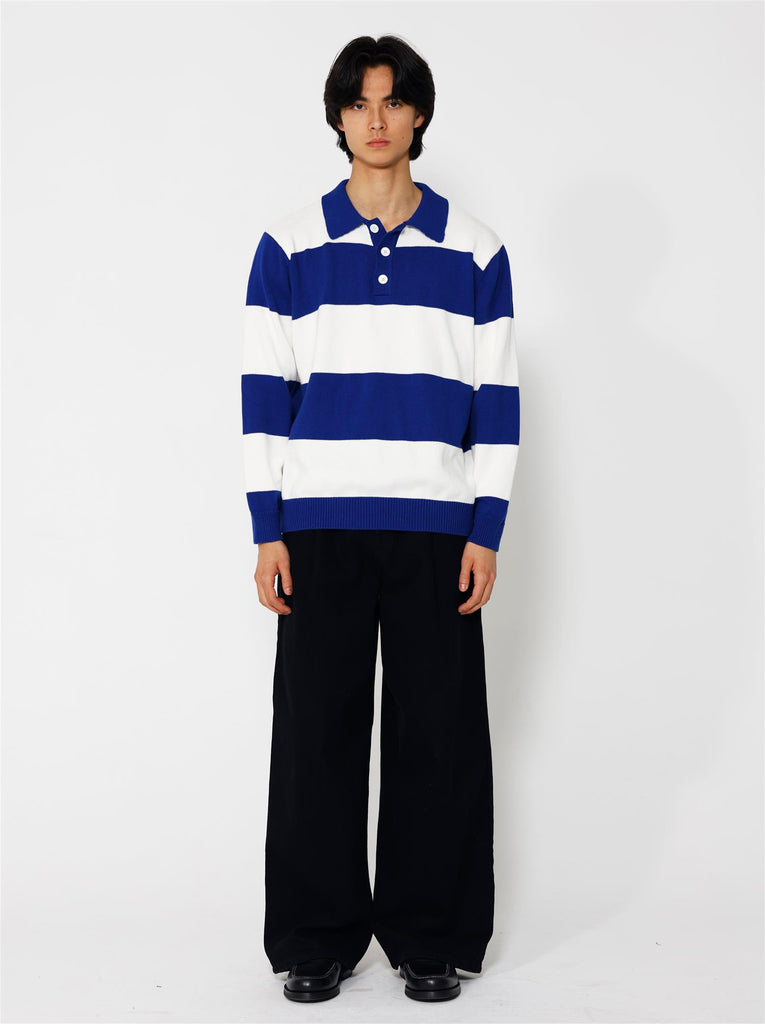 Bowen Sweater - Royal Blue/White Stripes - F5 Concept Store