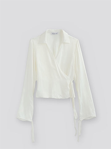 Lucja Wrap Top - Cream - F5 Concept Store