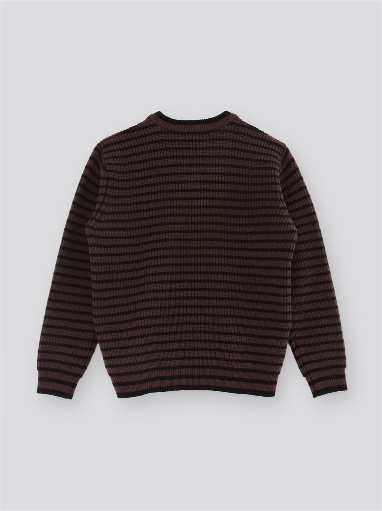 Zimo Wool Sweater - Brown/Black Stripes