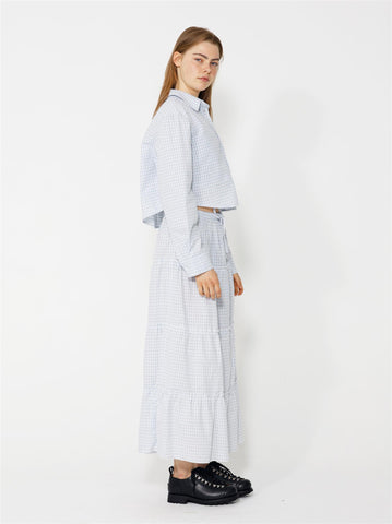Milena Skirt - Blue/White Checks - F5 Concept Store