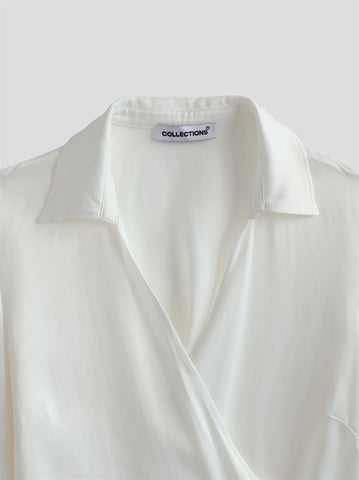 Lucja Wrap Top - Cream