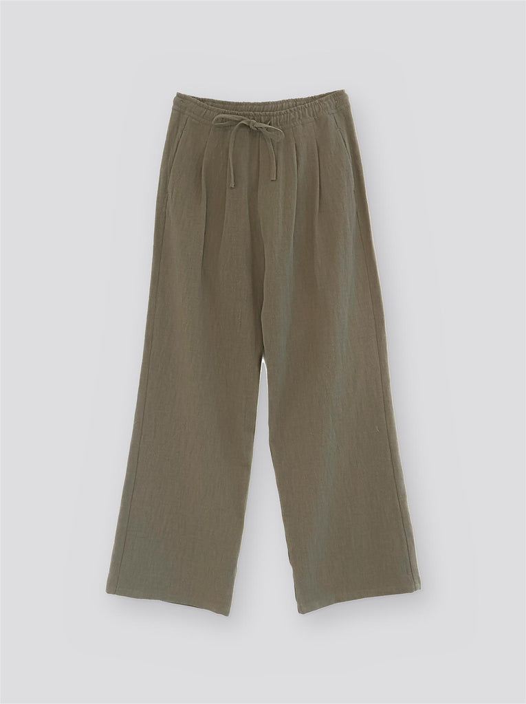 Damien Linen Pants - Olive - F5 Concept Store