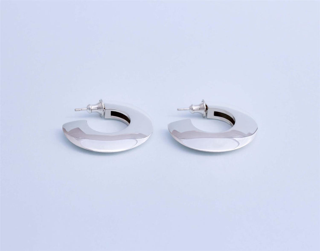 Point hoops - Silver