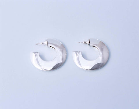Point hoops - Silver