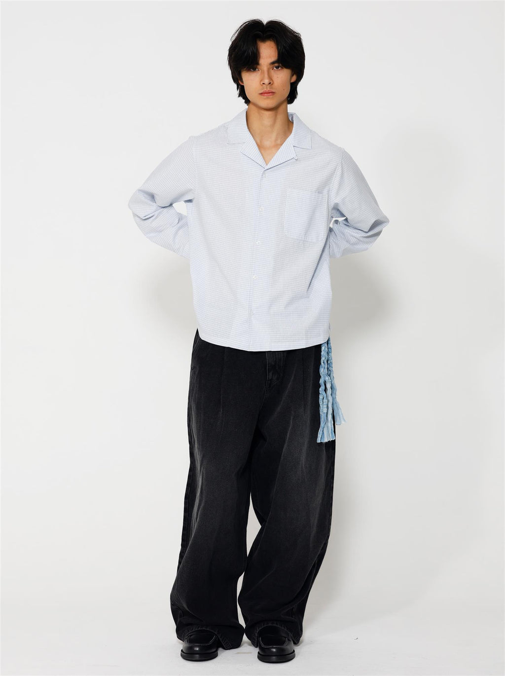 Lew Longsleeve Shirt - Blue/White Checks - F5 Concept Store
