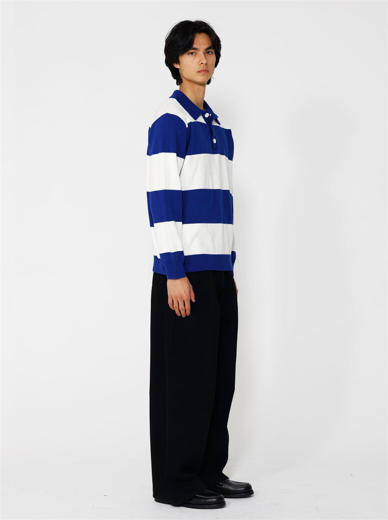 Bowen Sweater - Royal Blue/White Stripes